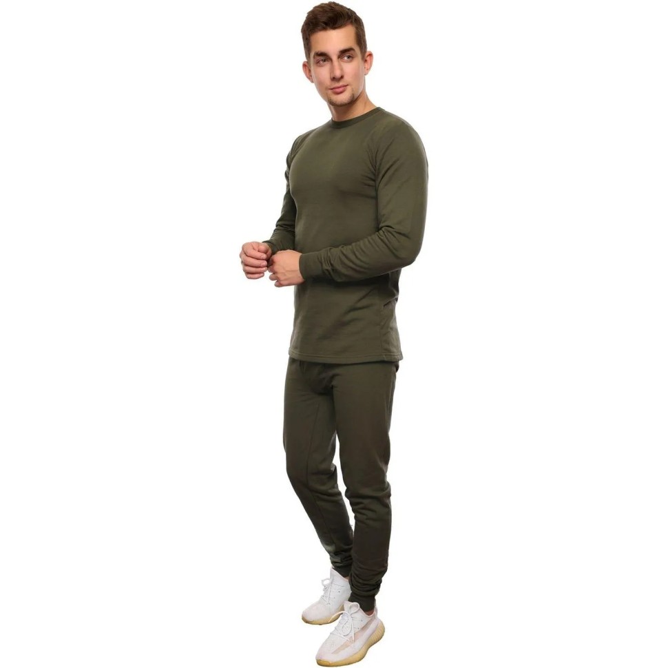 Белье нательное муж трикотаж зимнее с начесом цв.хаки (р.44-46)р.170-176