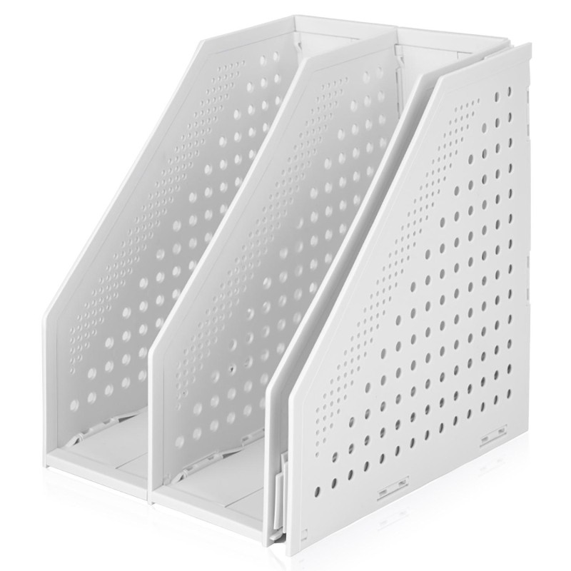 Лоток вертикальный Deli E79003Grey складной 3 отделения серый