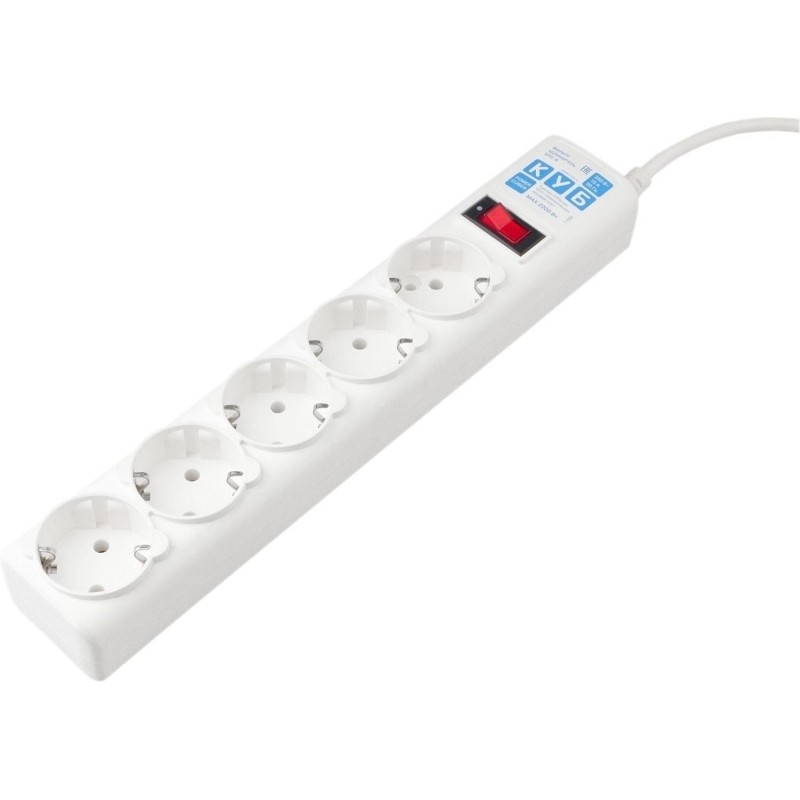 Сетевой фильтр Power Cube B 0,5 м 5 роз. белый 10А/2,2кВт(SPG-B-0,5М-WHITE)