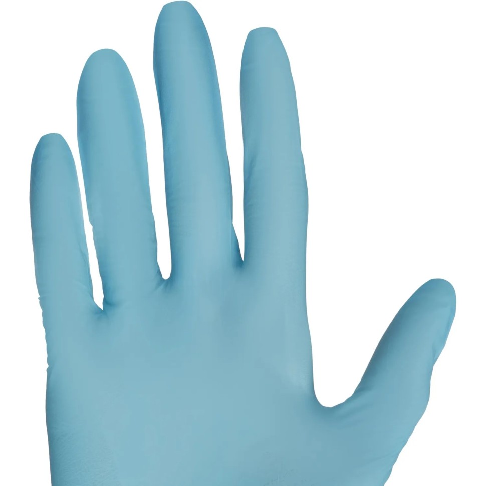 Перчатки нитрил., нестер., н/о, голубой Benovy (XS) 100пар/уп