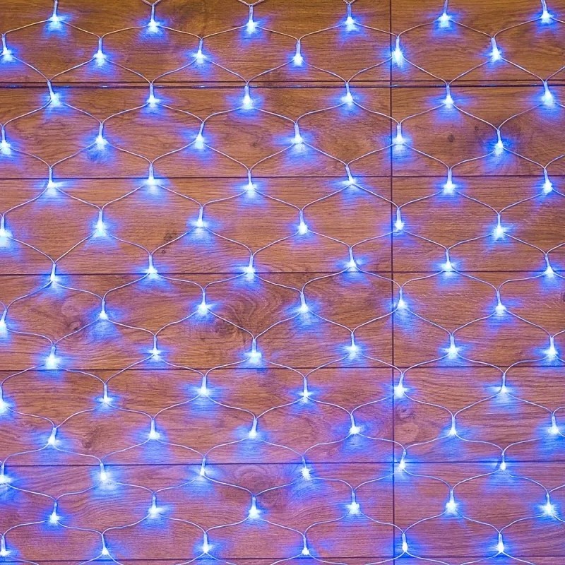 Гирлянда светодиодная сеть 1,8х1,5 м, прозрач ПВХ, 180 LED, Синий,  215-133