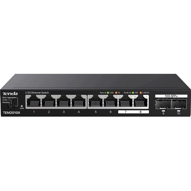 Коммутатор Tenda TEM2010X 8х2.5G+2SFP