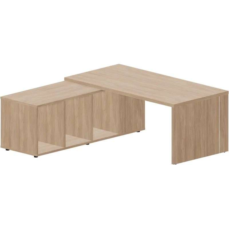 Стол Norman на опорной сервисной тумбе (левый) Ш180 Дуб св. NR180TSGOWOWOW