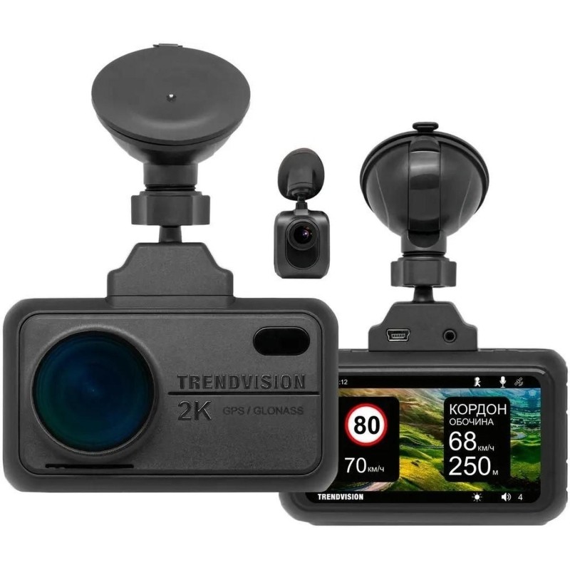 Автомобильный видеорегистратор TRENDVISION TDR-721S EVO PRO 2К, GPS/Глонасс