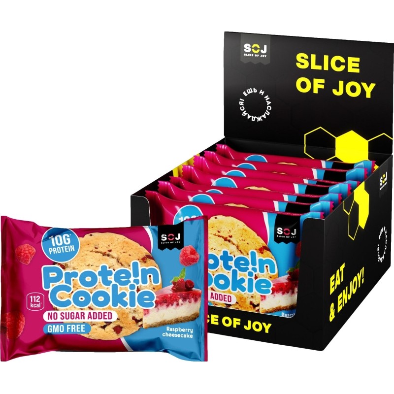 Печенье SOJ Prote!n Cookie Малиновый Чизкейк 37г
