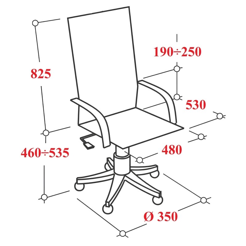 Кресло для руководителя Easy Chair 500 MC чёрное (сетка/ткань, металл)