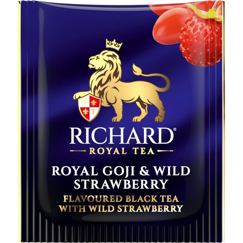 Чай Richard Royal Goji &amp; Wild Strawberry черный, ароматизированный,25 сашет
