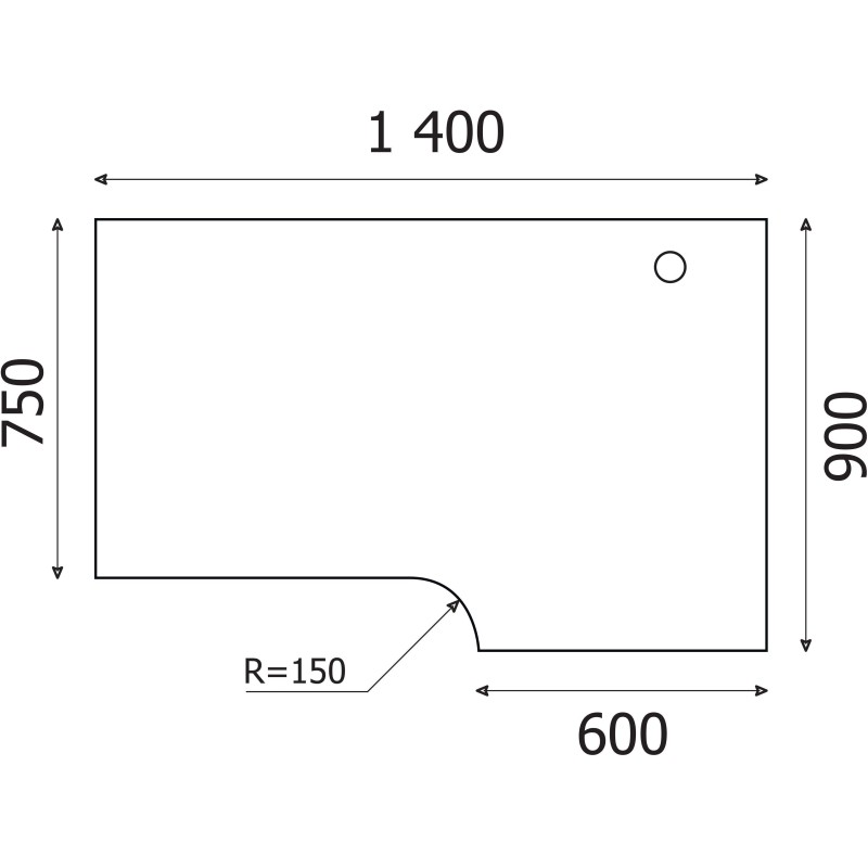 Стол эргономичный Easy St LT 16/16 01002500 пр. св.дуб/сер 1400x900/600x740