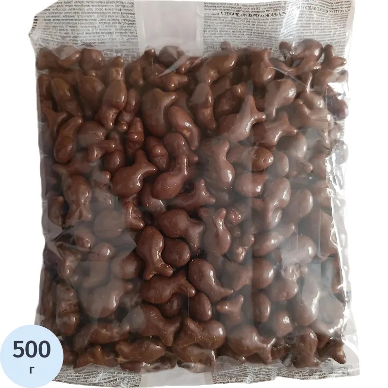 Крекер Яшкино драже Рыбка в мол.шок.глазури, 500г