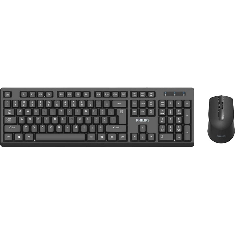 Набор клавиатура+мышь Philips (SPT6324B/60)беспр. 2.4GHz 104кл 1600dpi черн