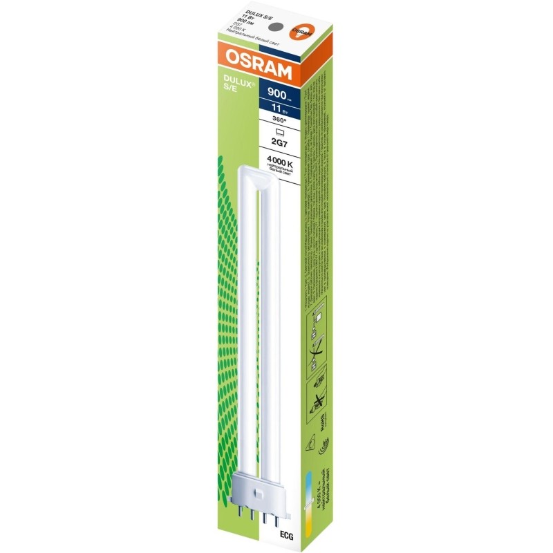 Лампа люминесцентная неинтегрированная компакт. OSRAM DULUX S/E 11W/840 2G7