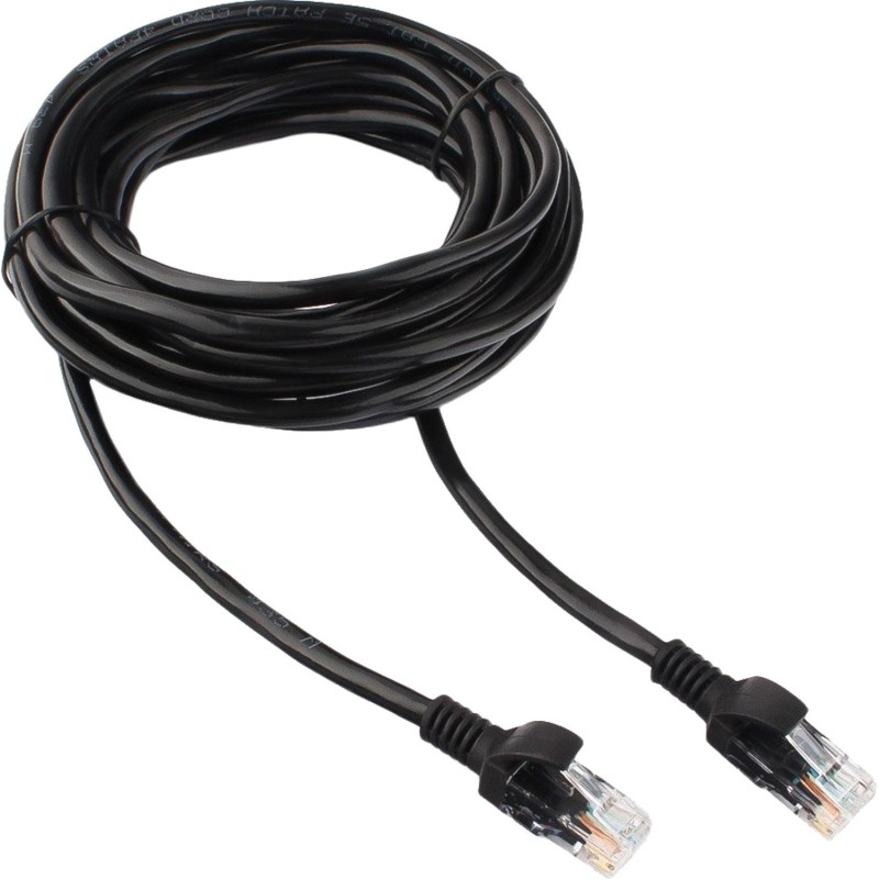 Патч-корд UTP Cablexpert PP12-5M/BK кат.5e, 5м, чёрный