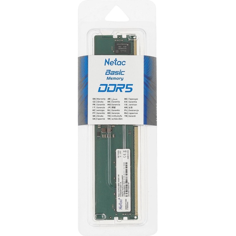 Модуль памяти Netac DDR5 DIMM 16GB 4800Мгц CL40 (NTBSD5P48SP-16)