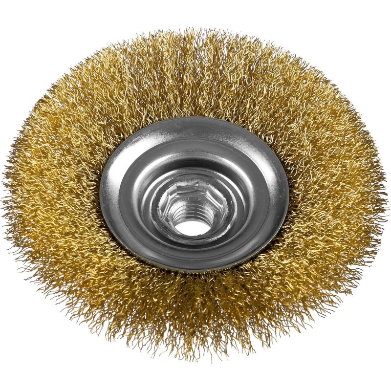 Корщетка для УШМ ЗУБР Профи d125мм, М14, коническая, витая (35267-125_z02)
