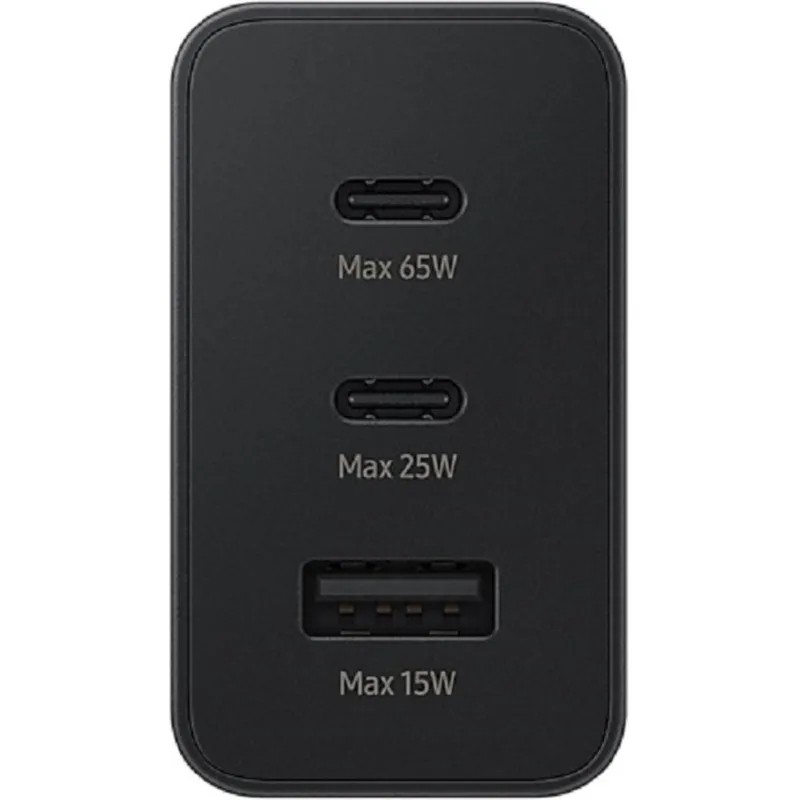 Зарядное устройство сетевое, 65Вт, 3USB, PD, Samsung, чер, EP-T6530NBEGRU