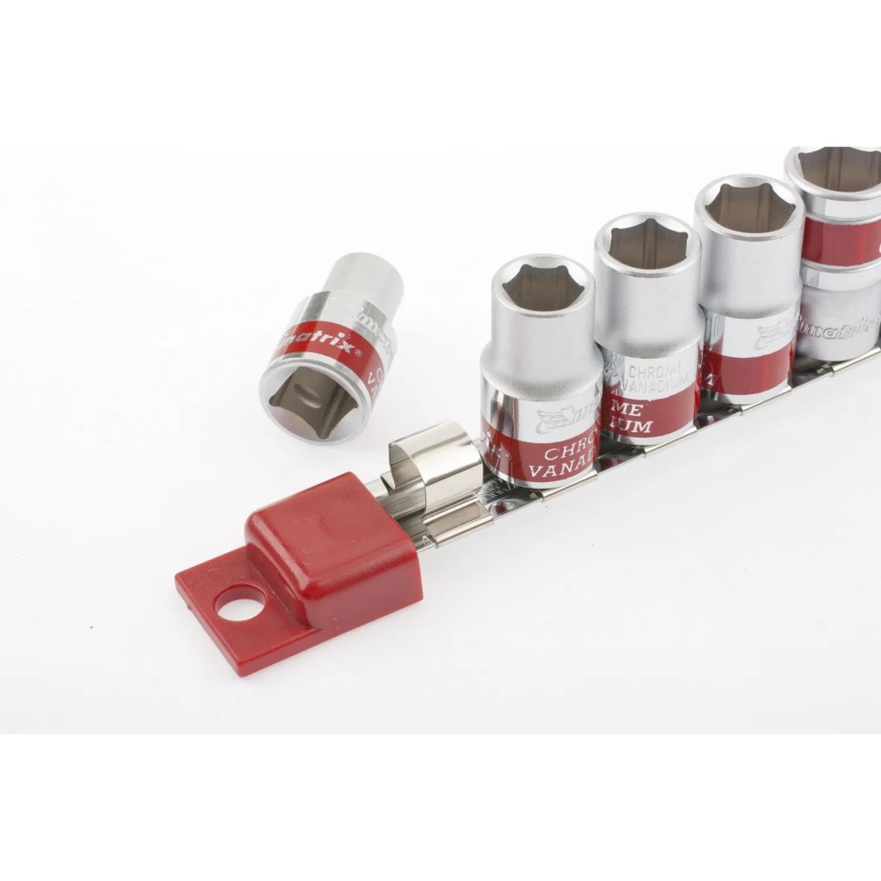 Набор головок торцевых 1/2, 6-гр., CrV, 10 шт (10-22мм) MATRIX 13557 Набор головок торцевых 1/2, 6-гр., CrV, 10 шт (10-22мм) MATRIX 13557