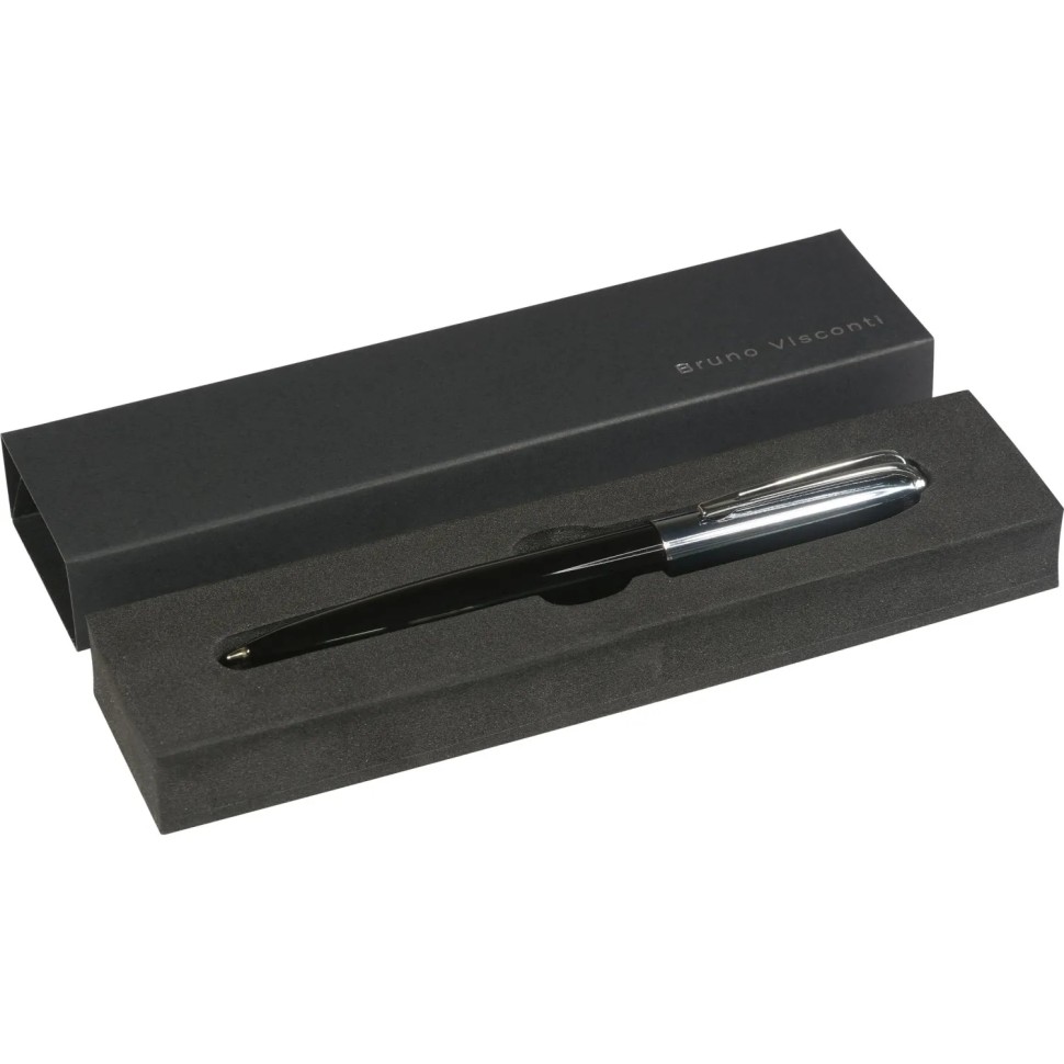 Ручка шариковая NAPOLI 1.0мм,син, корп.черн-сереб/фут.черн, 20-0383-03/09