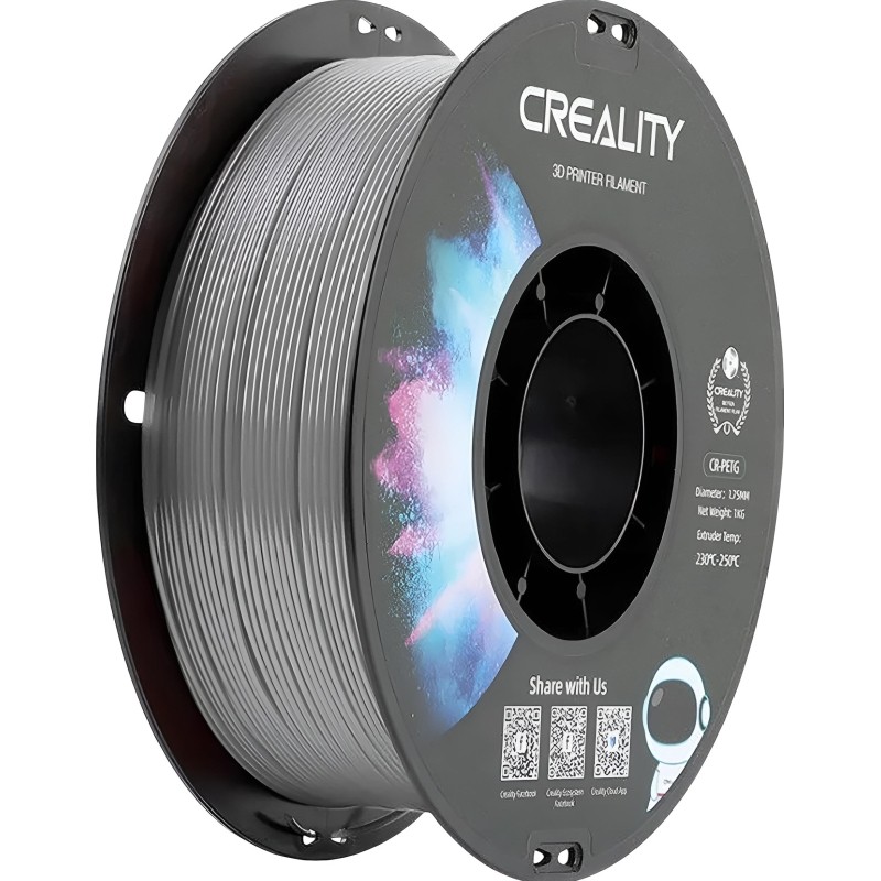 Катушка CR-PETG-пластика Creality 1.75 мм 1кг., серая (3301030039)