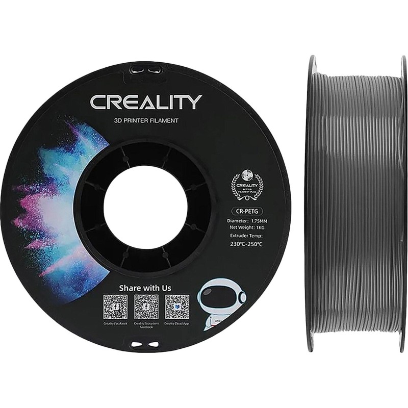 Катушка CR-PETG-пластика Creality 1.75 мм 1кг., серая (3301030039)