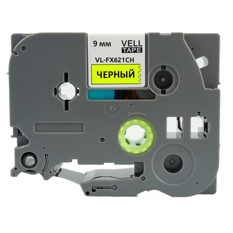 Картридж Vell VL-FX621CH(с чипом,9 мм,черный/желтом)для PT-100E/100ECH/D200