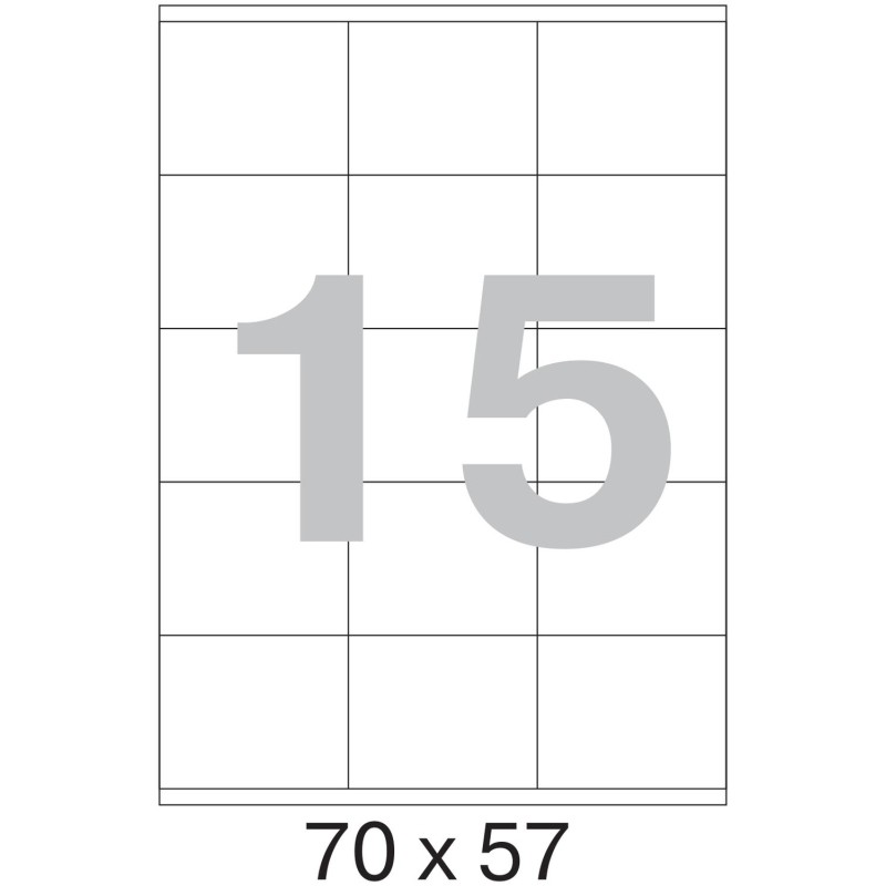 Этикетки самоклеящиеся 70х57мм/15шт.лист А4 п/глян (25л/уп)