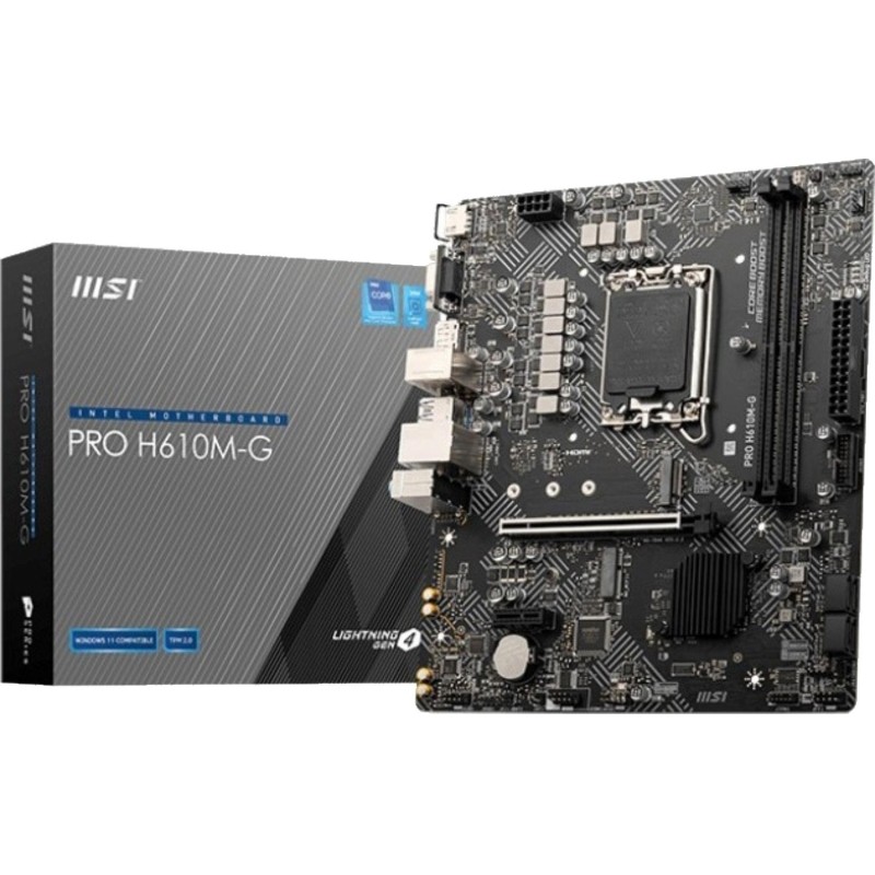Материнская плата MSI PRO H610M-G, s1700, intel H610 2xDDR5, mATX
