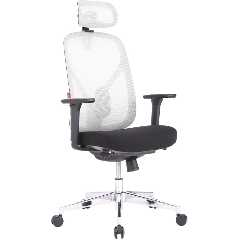 Кресло для руководителя Easy Chair 500 MC серое/чёрное (сетка/ткань, металл)