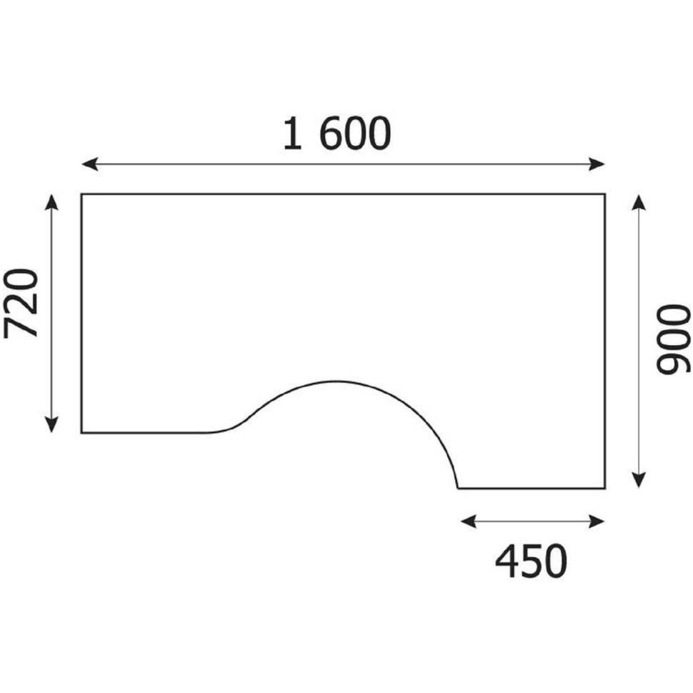 Стол эргономичный SL Imago СА-1 правый венге магия 1600