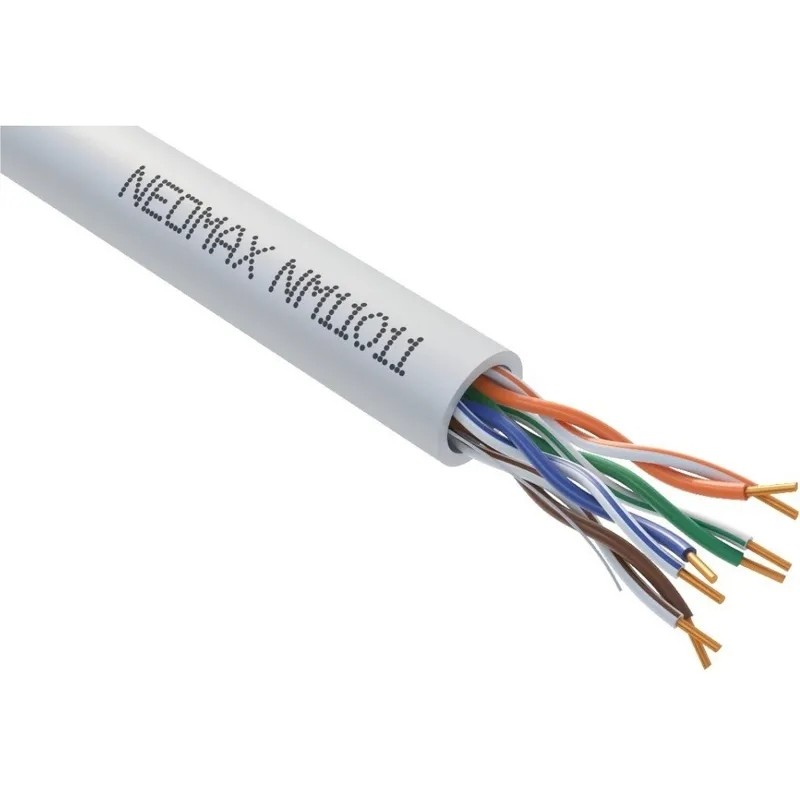 Кабель NEOMAX [NM11011] U/UTP cat.5e 4 пары (305 м) 24 AWG) Медь LSZH, сер