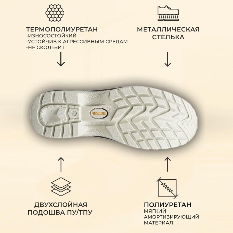 Полуботинки Мистраль ULTRA ПУ/ТПУ с ПП и АС р.43 (119853)