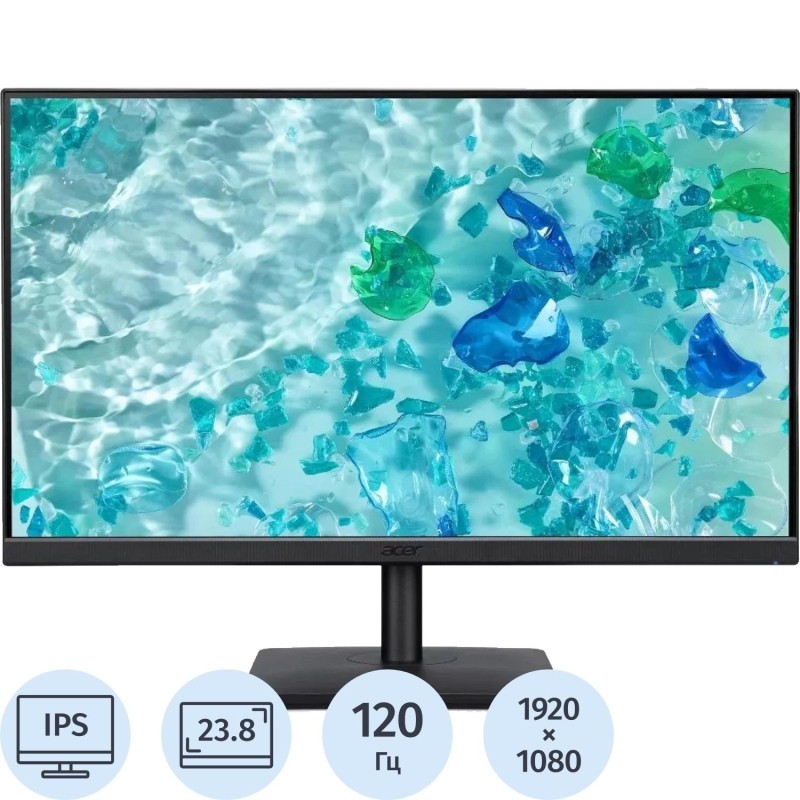 Монитор Acer Vero (UM.QV7CD.G01)23,8/FHD/IPS/120Hz/250cd/1ms/HDMI/VGA