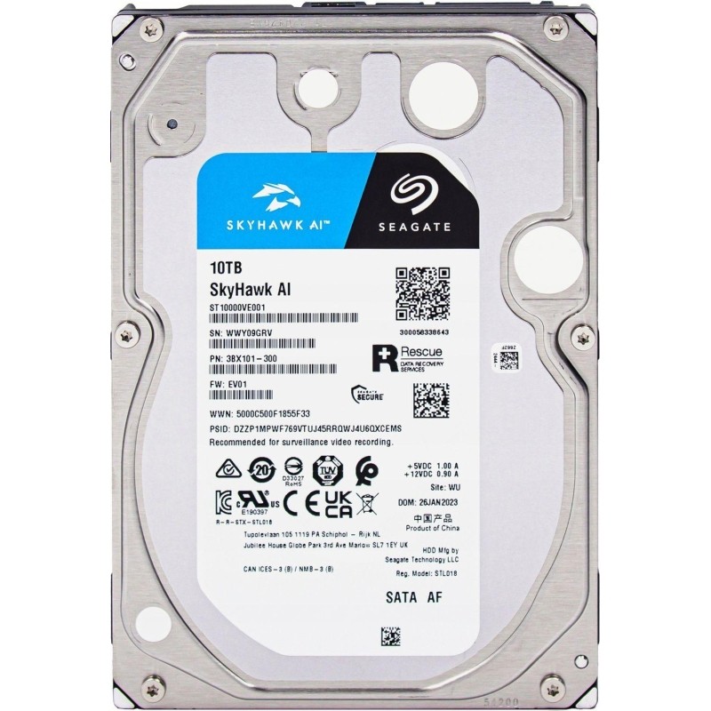 Жесткий диск Seagate SkyHawk 10TB, SATA, 7200rpm, 256MB(ST10000VE001)