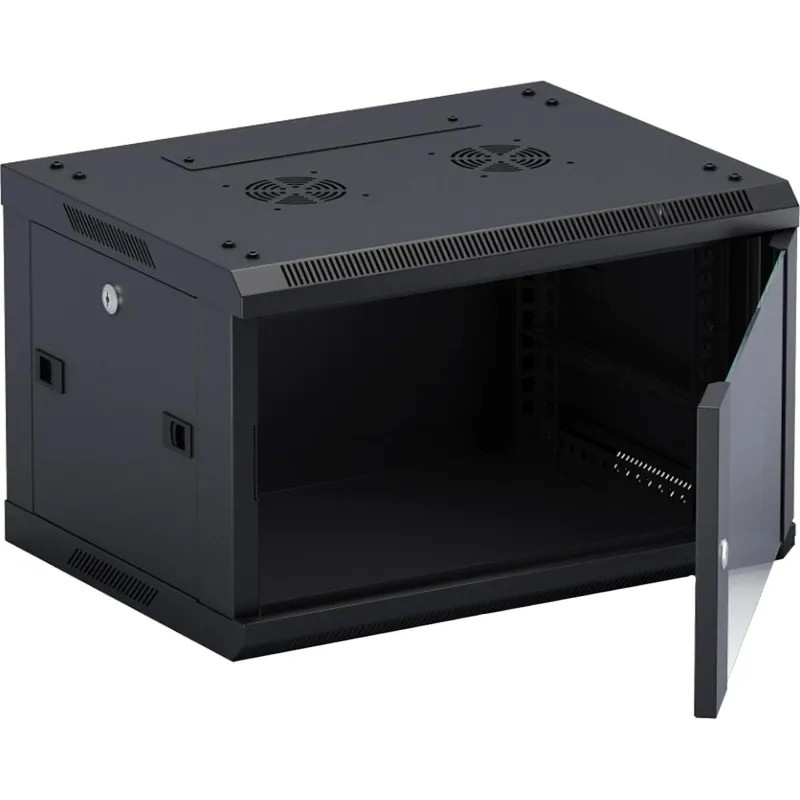 Шкаф настенный телеком. NEOMAX 9U (600х450) NCB-WM9U-6045GK3-100-BK