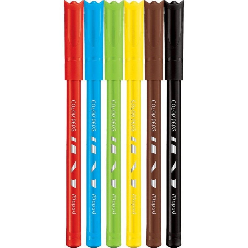 Фломастеры Maped COLOR&#039;PEPS OCEAN,супер-смываемые,6цв/наб,845723