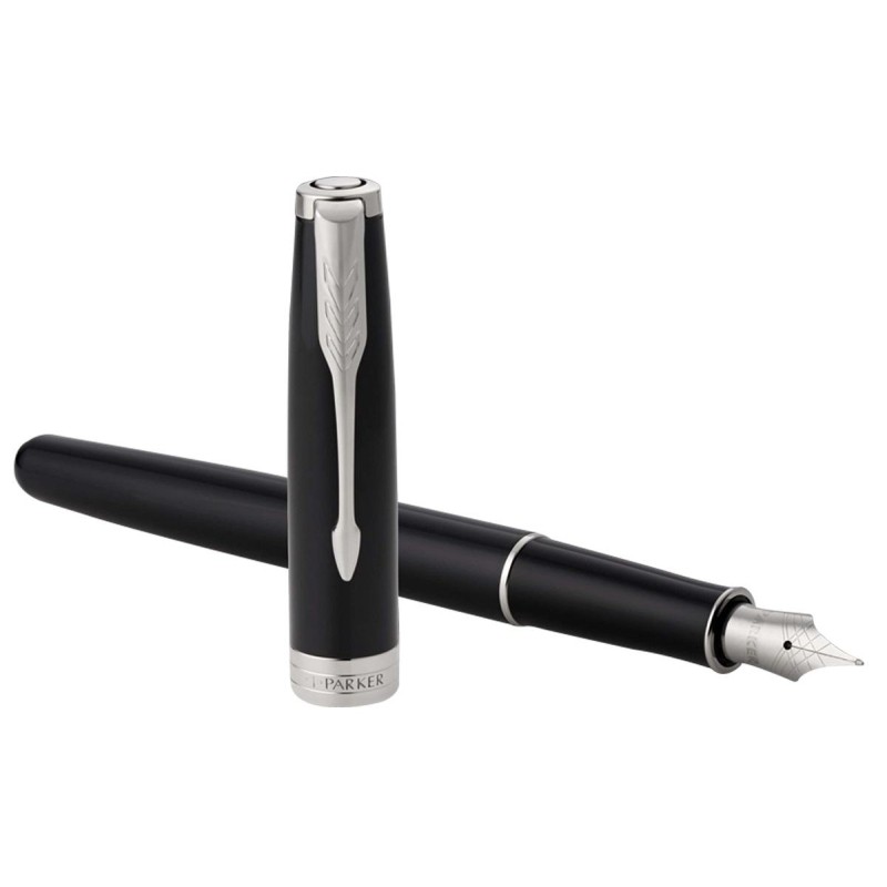Ручка перьевая Parker Sonnet Black Lacque СT черн,1мм,кор 1931500