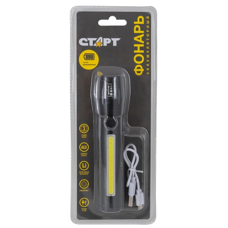 Фонарь ручной СТАРТ LHE 518-C1 Black (18091)
