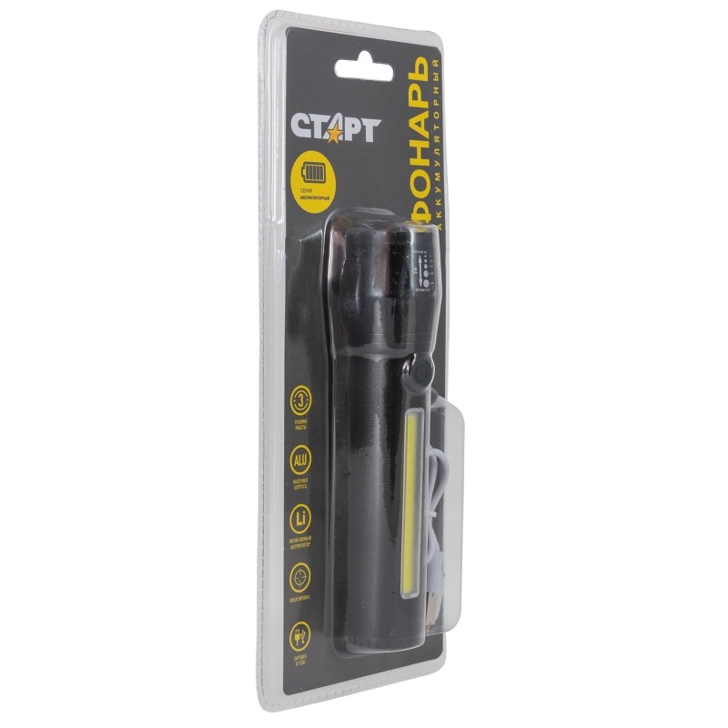 Фонарь ручной СТАРТ LHE 518-C1 Black (18091)