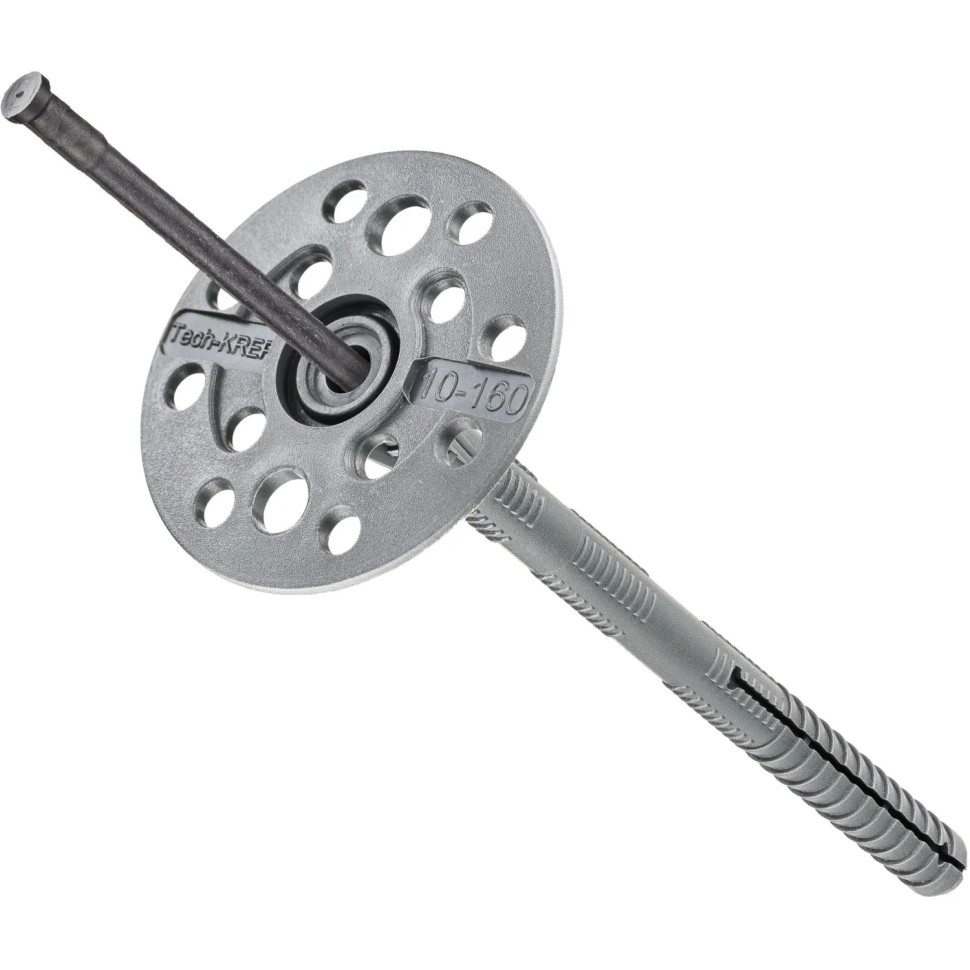 Дюбель для теплоизоляции с пласт.гвоздём 10х160(250 шт/уп)Tech-Krep(130111)