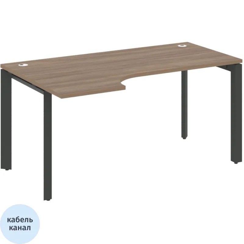 Стол ONIX-П левый П на металлокаркасе O.MP-SA-1L аризона дуб/антрацит