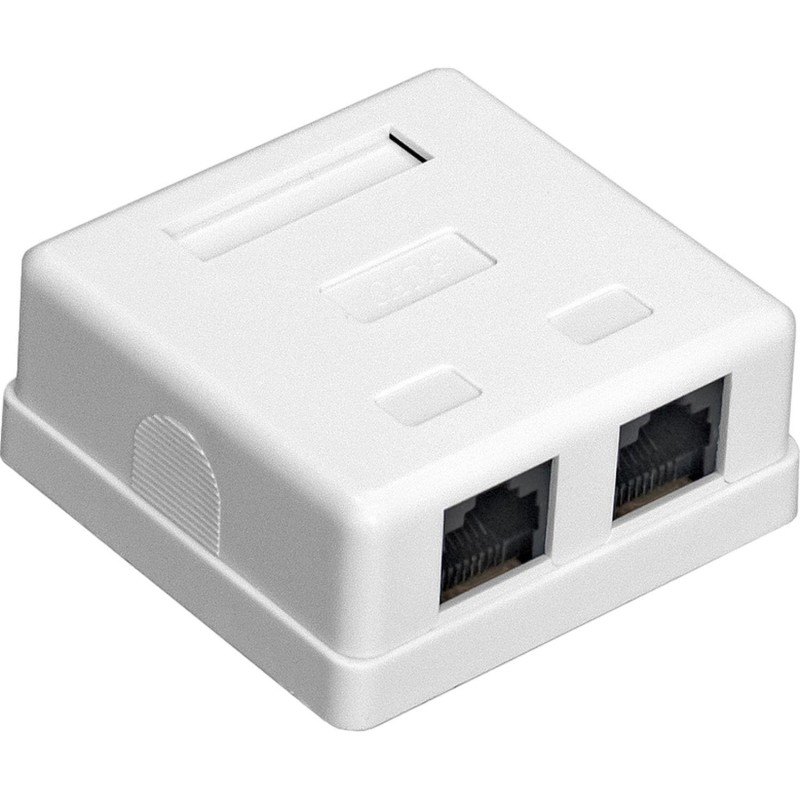 Розетка внешняя двойная ExeGate SM2-RJ45-C5 RJ-45 кат.5/5E UTP Krone/110