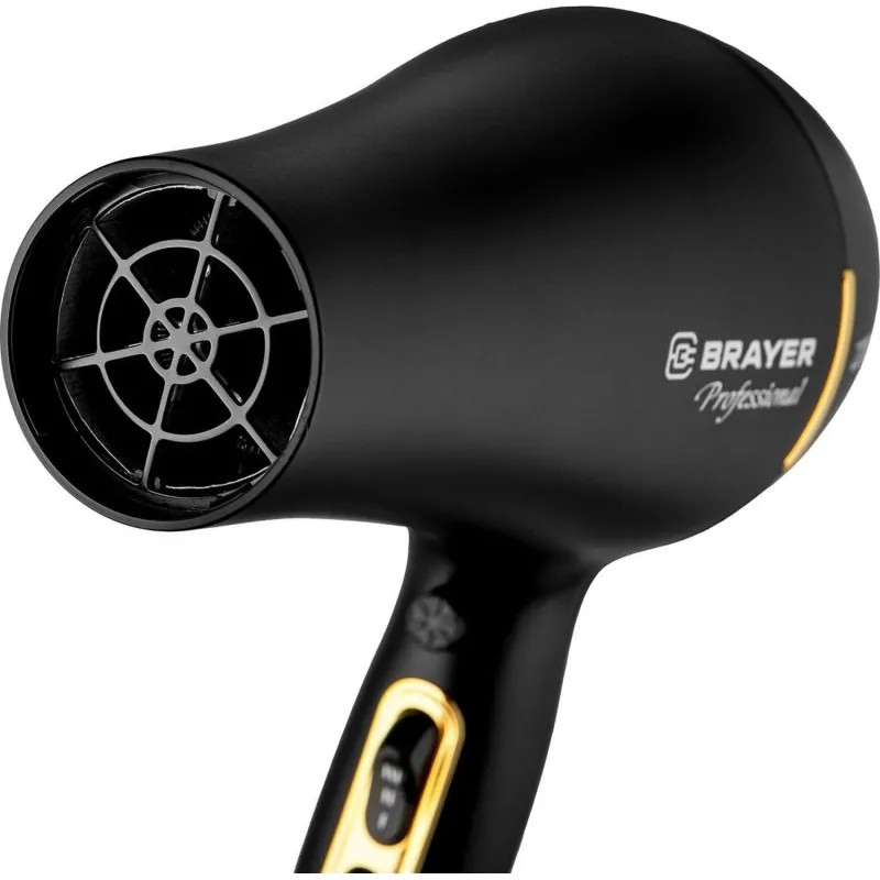 Фен BRAYER 3010BR,2200Вт,АСмотор,2cкор,3 темп,узкий конц., диффуз, гребень