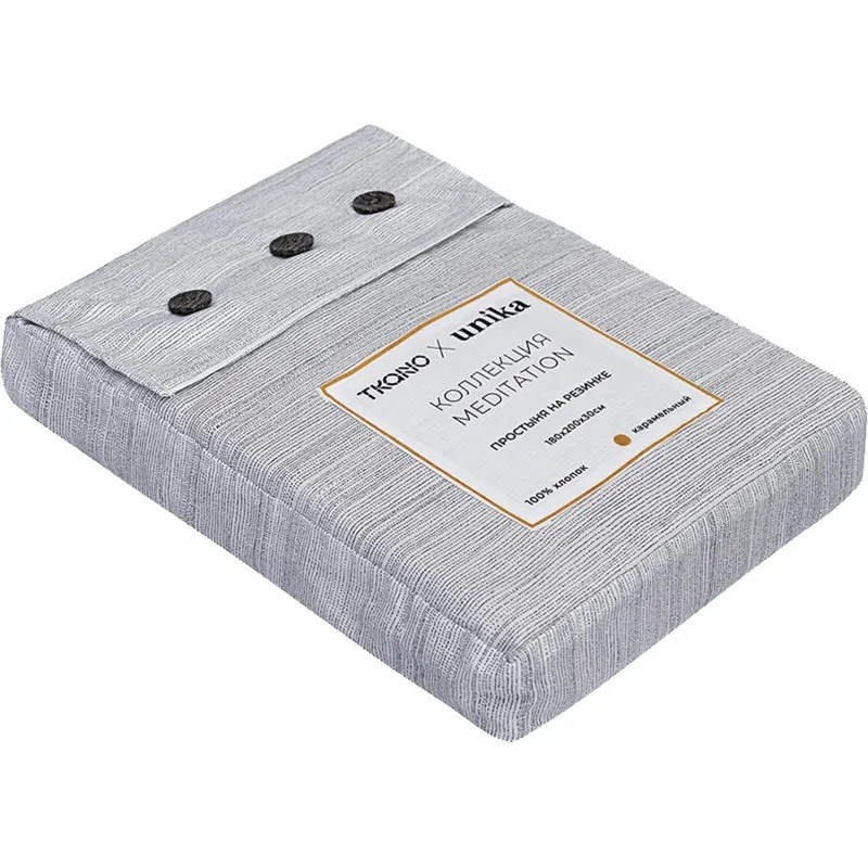 Простыня 180х200х30 на резинке из сатина, caramel,TK24-FS0036