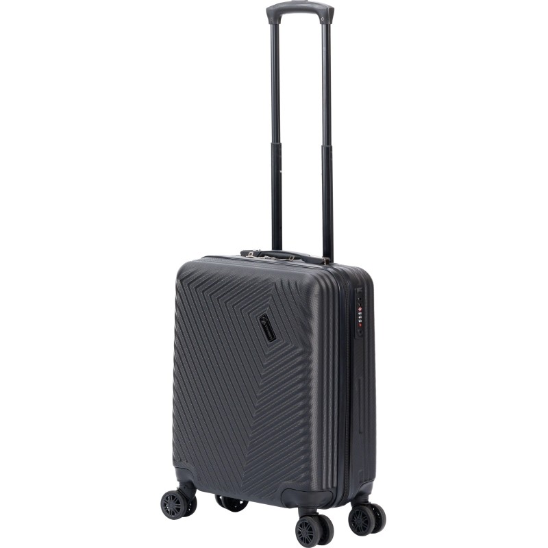 Чемодан TORBER Lama, черн, ABS-пластик, 38 х 21 х 55 см, 37л, T1919S-Black