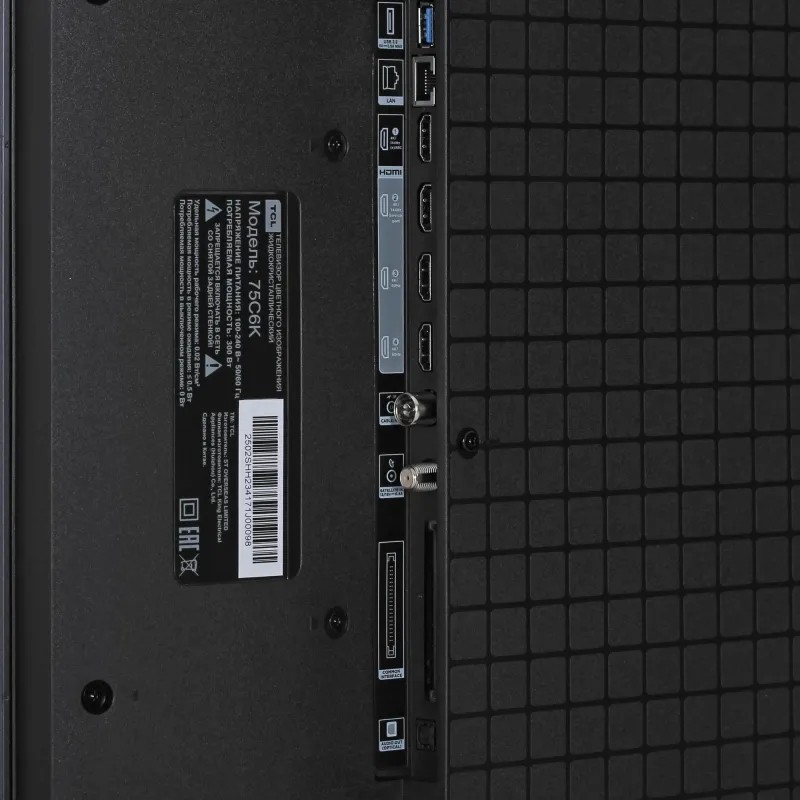 Телевизор TCL 75C6K, Mini LED, смарт