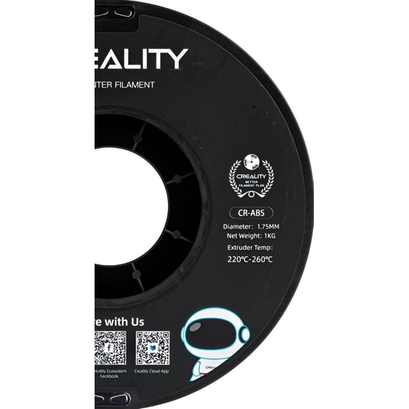 Катушка CR-ABS-пластика Creality 1.75 мм 1кг., желтая (3301020033)