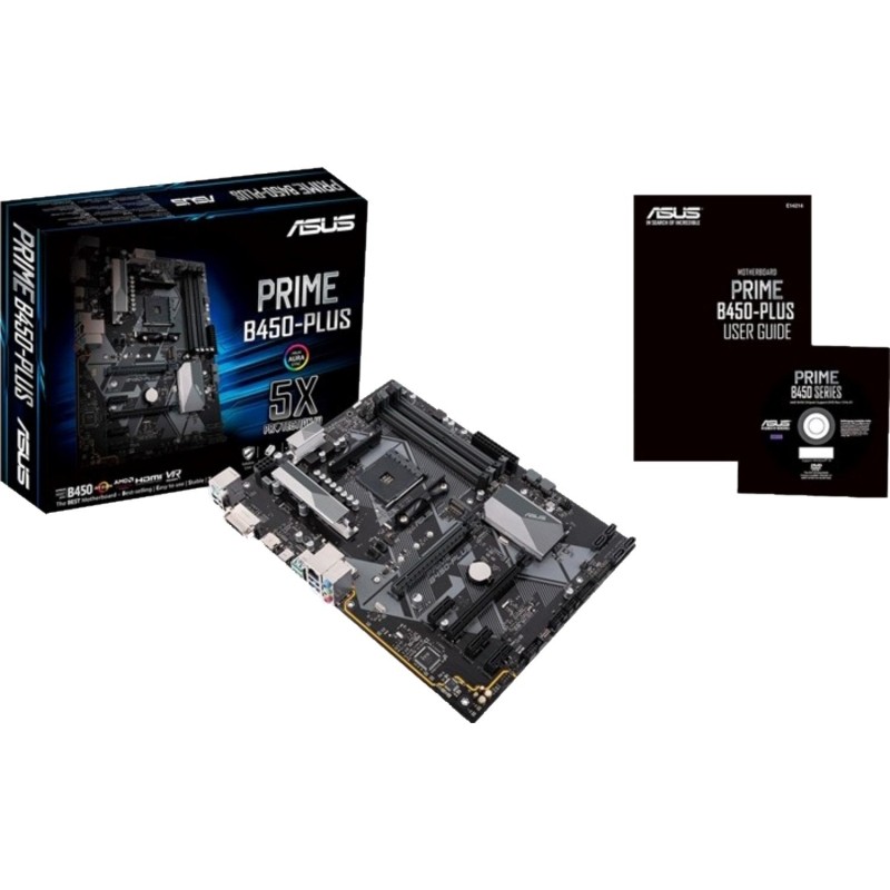 Материнская плата ASUS PRIME B450-PLUS, AM4, B450, 4xDDR4, ATX