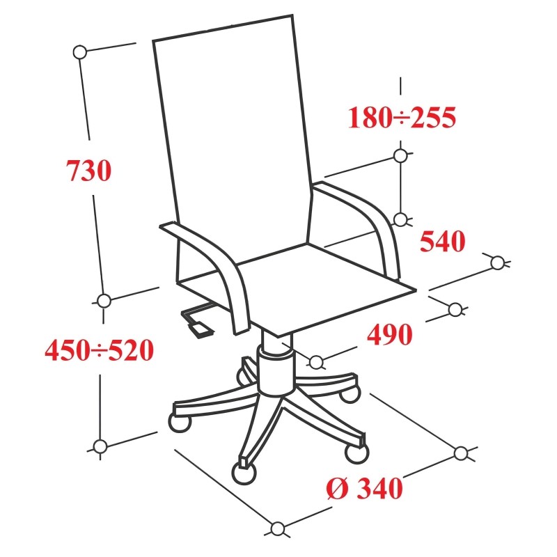 Кресло для руководителя Easy Chair 603 MC чёрное (сетка/ткань, пластик)