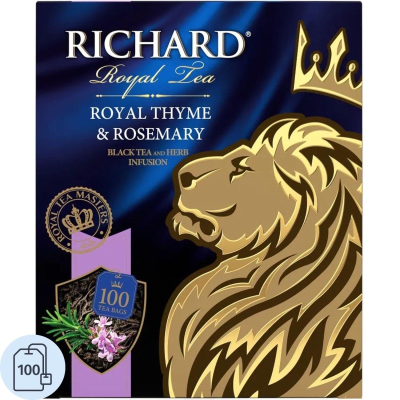 Чай Richard Royal Thyme &amp; Rosemary, черный, 100 сашет