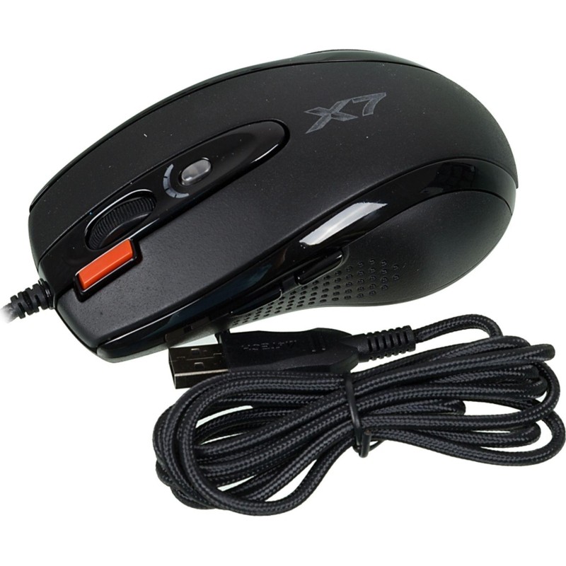 Мышь компьютерная A4Tech XL-750BK черный лазерная (3600dpi) USB2.0 (6кн)