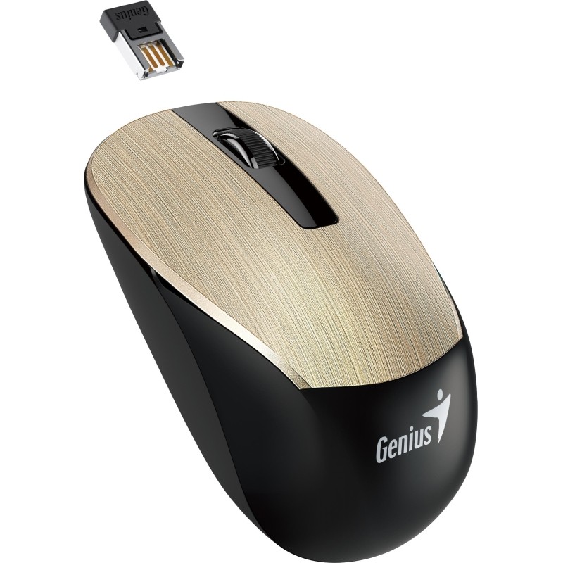 Мышь компьютерная Genius NX-7015, беспроводная, золотой